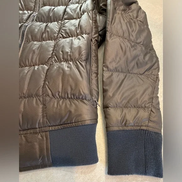 Athleta Taupe Quilted Bomber Jacket - Picture 3 of 7